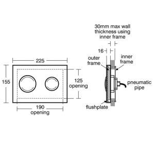 Armitage Plastic Cisterns -  Armitage Shanks Conceala Flush Plate S/steel D/flush S4503my
