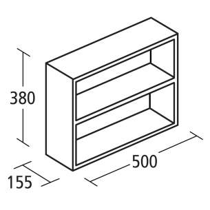 Ideal Standard Concept Furniture -  Concept Space Shelf 500 Gls Wht Fil In Unit