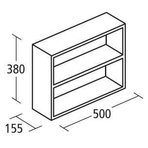 Ideal Standard Concept Furniture -  Concept Space Shelf 500 Gls Wht Fil In Unit E1435wg
