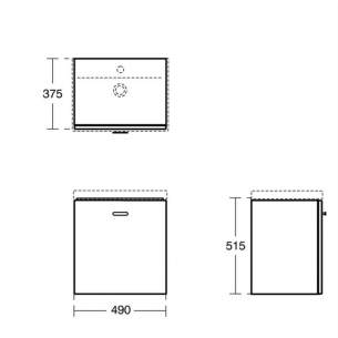 Ideal Standard Concept Furniture -  Concept Space Basin 500 Gls Wht Unit E0312wg