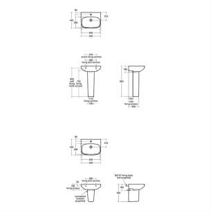 Ideal Standard Ilife Range -  Ideal Standard I.life A Basin 55cm 1 Th White Ukp E245801