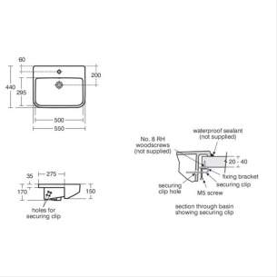Ideal Standard Studio Sanitaryware -  Ideal Standard Is I.life B Semi-countertop Basin 55 White Bxd Ukp E260401