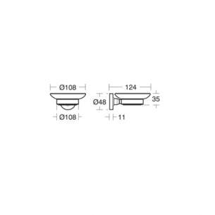 Ideal Standard Bathroom Accessories -  Iom Soap Dish W/m Frosted Glass/chrome A9122aa