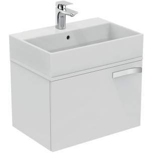 Ideal Standard Vanity Basins -  Ideal Standard Strada Wall Mounted Basin Storage Unit 600mm One Drawer And Worktop Gloss White