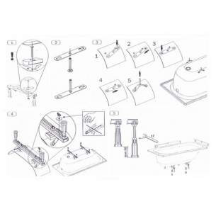 Kaldewei Steel Baths -  Kaldewei 5039 Bolt On Leg Set Eurowa