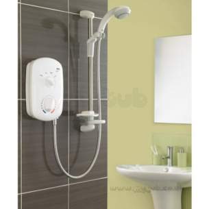 Mira Showers -  Mira Zest Electric Shower 7.5 Kw White Chrome Plated