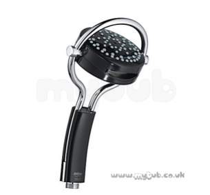 Mira Showers -  Mira 360i Showerhead Black/chrome