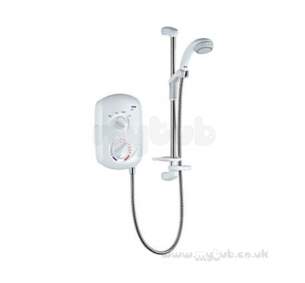Mira Showers -  Mira Zest Electric Shower 7.5 Kw White Chrome Plated