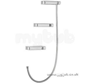 Mira Showers -  Mira 3 Shelves With Metal Hose Wh/chr