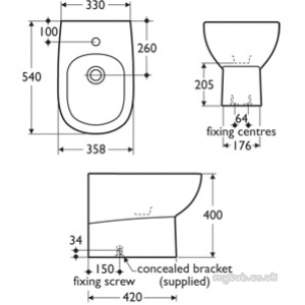 Ideal Standard Jasper Morrison -  Ideal Standard Jasper Morrison Btw Bidet 540 X 360 One Tap Hole White E622301