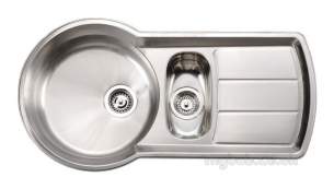 Rangemaster Sinks -  Rangemaster Keyhole Ky10002 1 5 Bowl C/w Waste Ss