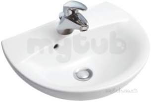 Kohler Sanitary Ware -  Kohler 4152d Patio H/r Basin 450 One Tap Hole Wh