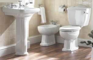 Lecico Sanitaryware -  Alexandra Basin 2 Tap Hole White