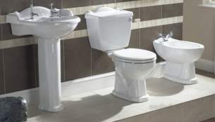 Lecico Sanitaryware -  Alex Elizabeth Katherine Pedestal Wh