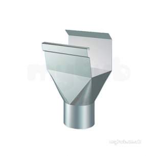 Lindab Rainwater -  Rect Water Outlet 136mm 136-100mm Galv