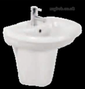 Eastbrook Sanitary Ware -  60.0007 Lisbon Semi Pedestal White