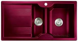 Rangemaster Sinks -  Rangemaster Lunar 985508 15b Cranberry