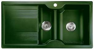 Rangemaster Sinks -  Rangemaster Lunar 985508 15b Racing Green