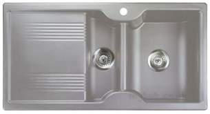 Rangemaster Sinks -  Rangemaster Lunar 985508 15b Silver