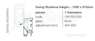 Showerlux Bath Screen -  Showerlux Swing Moderna Shower Screen Slv/clr