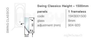 Showerlux Bath Screen -  Showerlux Swing Classico Shower Screen Slv/clr