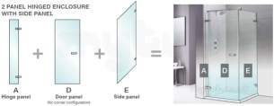 Showerlux Designa Showers -  Designa Side Panel 800mm And Asb