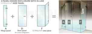 Showerlux Designa Showers -  Designa Ultrabond 1000 X 300 Side Pnl