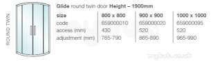 Showerlux Glide Enclosures -  Showerlux Glide Twin Round 1000 X 1000
