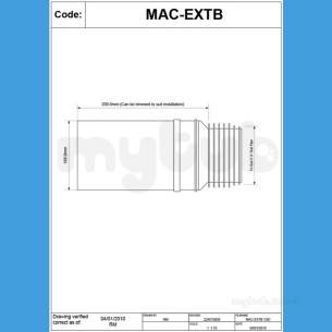 Mcalpine Macfit Wc Connectors -  3 1/2 Inch /90mm O/let Macfit Extension Pce