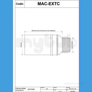 Mcalpine Macfit Wc Connectors -  3 Inch /75mm Outlet Macfit Extension Piece