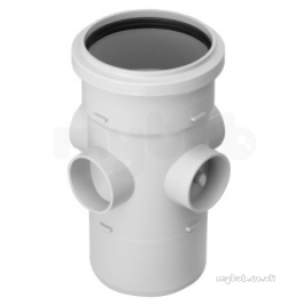 Marley Soil and Waste -  110mm 4boss R/s Sckt/spigot Pipe Sw40-g