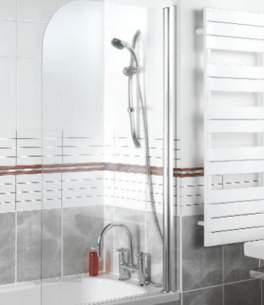 Manhattan Shower Enclosures -  Manhattan M3 Radius Bathscreen Ch/cl