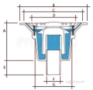 Marley Alutec Drains -  40mm Vertical Shower Outlet S/f Df210
