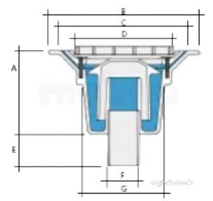 Marley Alutec Drains -  40mm Tile Set Nickle Bronze Df230t