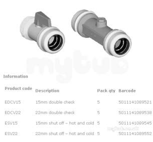 Marley Equator -  Equator Double Check Valve 15mm Edcv15
