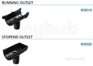 Marley Rainwater -  Marley Deepflow Rod20b Stopend Outlet To 68 Mm