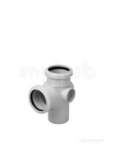 Marley Soil and Waste -  82.4mm X87.5deg Adj Branch 3boss Sy33f-b