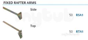 Marley Rainwater -  150mm Side Rafter Arm Rsa1-metal