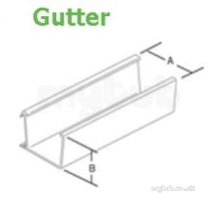 Marley Alutec -  160x100mm Boxer Gutter 2m Pln Gf612