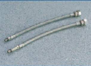 Miscellaneous Cistern Accessories -  Stainless Steel Braided Tails 15x10 X 300mm Pair
