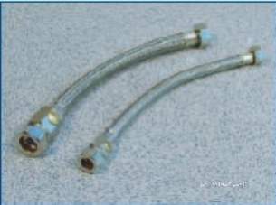 Miscellaneous Cistern Accessories -  Stainless Steel Braided 15mm Iso 1/2x10 X 300mm