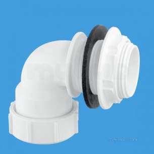 Mcalpine Waste traps overflow -  1.5 Inch Multifit Bent Tank Connector Mt4