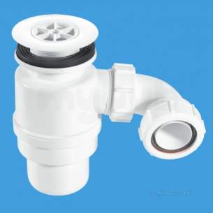 Mcalpine Waste traps overflow -  1.5 Inch X 3 Inch Seal Shower Trap Plus Waste Stw11-r-wh