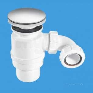 Mcalpine Waste traps overflow -  1.5 Inch X 3 Inch Seal Shower Trap Plus Waste Stw12-m-cp