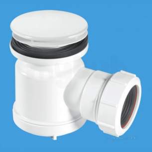 Mcalpine Waste traps overflow -  1.5 Inch X 3/4 Inch Seal Shower Trap Plus Waste Stw1-m-wh