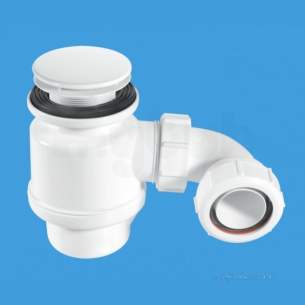 Mcalpine Waste traps overflow -  1.5 Inch X 2 Inch Seal Shower Trap Plus Waste Stw2-m-wh