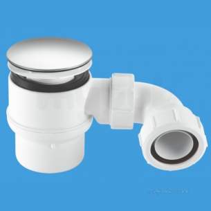 Mcalpine Waste traps overflow -  Shower Trap 11/2 Inch X50mm 85mm Chrome Plated Stw8m-95