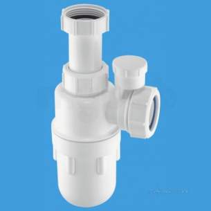 Mcalpine Waste traps overflow -  1.5 Inch Bott Trap Adj Inlet Ant-syph C10av