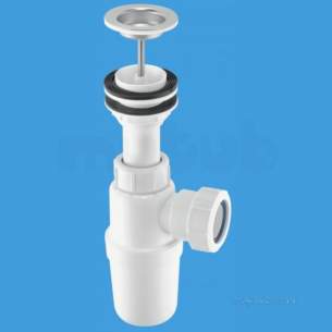 Mcalpine Waste traps overflow -  1.25 Inch Basin Trap Waste Plug And Chain Aa10w