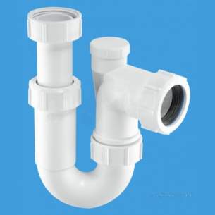 Mcalpine Waste traps overflow -  1.25 Inch X3 Inch Seal Ad/i Tubular P Trap Asa10v